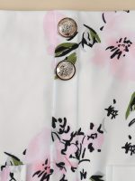 Floral Print Two-piece Suit Set, Elegant Double Breasted Blazer & Bodycon Skirt Outfits, Women's Clothing - Image 7