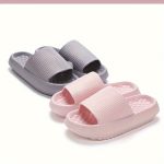 Simple Solid Color Slides, Casual Open Toe Soft Sole Shoes, Comfortable Indoor Home Bathroom Slides - Image 15