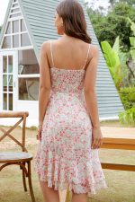 Floral Print Ruffle Hem Sleeveless Dress - Image 5