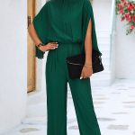 Pleated Solid Color High Waist Jumpsuit