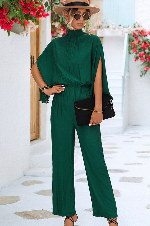 3_abf5a143-f37a-44c6-85a1-881994ce6f65.jpg Pleated Solid Color High Waist Jumpsuit - Image 1