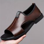 Plus Size Men's Open Toe Breathable Sandals, Comfy Non Slip Rubber Sole Casual Durable Beach Water Shoes, Men's Footwear - Image 2