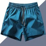 Men's Solid Color Leisure Shorts With Zippered Pockets, Summer Fashion Drawstring Sports Shorts For Fitness And Outdoors Wear - Image 6