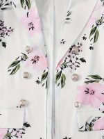 Floral Print Two-piece Suit Set, Elegant Double Breasted Blazer & Bodycon Skirt Outfits, Women's Clothing - Image 6