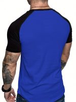 Chic Printed T-shirt, Men's Casual Street Style Stretch Round Neck Tee Shirt For Summer - Image 6