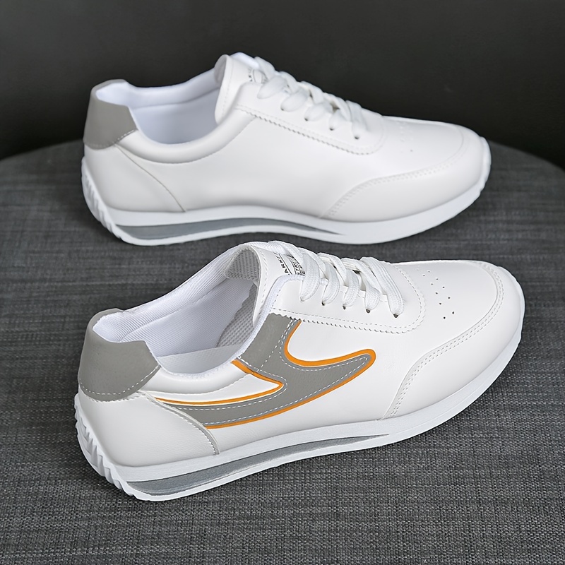 3dd395b0-7213-44ab-b51b-5b3693253ad4.jpg Women's Colorblock Casual Sneakers, Lace Up Platform Soft Sole Jogging Shoes, Low-top Breathable Fitness Shoes - Image 1