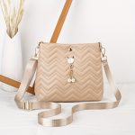 Wave Quilted Bucket Bag, Trendy Mini Crossbody Bag, Women's Shoulder Handbag & Purse - Image 6