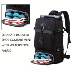 50L Large Capacity Hiking Backpack, Waterproof Outdoor Camping Rucksack, Multifunctional Hiking Mountaineering Bag With Shoe Compartment - Image 6