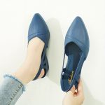 Women's Solid Color Wedge Heeled Shoes, Fashion Point Toe Platform Shoes, Comfortable Ankle Strap Shoes - Image 4