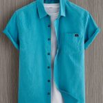 Men's Casual Button-down Short Sleeve Shirt - Image 8