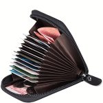 1pc Men's PU Leather Casual Card Holder, Zipper Coin Purse - Image 7