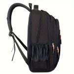 Men's 5 Layers & Water Bottle Straps Design Backpacks, Casual Durable Multi Functional Business Style Knapsacks For Men's Outdoor Activities - Image 10