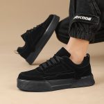 Men's Trendy Solid Skate Shoes, Comfy Non Slip Casual Lace Up Sneakers For Men's Outdoor Activities - Image 8