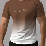 Gradient Style "Whatever" Pattern Print Men's Comfy Chic T-shirt, Graphic Tee Men's Summer Outdoor Clothes, Men's Clothing, Tops For Men, Gift For Men - Image 7