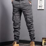 Men's Casual Tapered Multi Pocket Joggers, Chic Street Style Cargo Pants - Image 4
