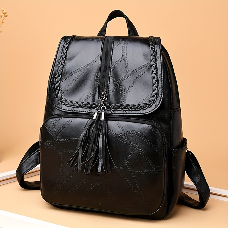 4414de1bb87c7848d219ddd1d6348660.jpg Women's Bag, New Soft PU Leather Student Bag, Lady Travel Backpack (Zipper Direction Assorted Varieties) - Image 1