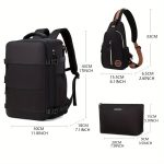 Multifunctional Travel Backpack, Airline Approved Waterproof Casual Daypack, Carry On 39.62cm Laptop Schoolbag, Backpack With Chest Bag Or Small Bag - Image 19