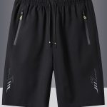 Men's Quick-Dry Waterproof Sports Running Shorts, Casual Beachwear With Zip Pockets - Breathable Outdoor Workout Shorts - Image 4