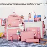 4pcs/set Stylish Student Backpack Tote Bag Handbag Pencil Bag Set, Casual Versatile Schoolbag For Daily Commute & Library - Image 3
