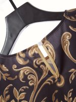 Elegant Two Piece Set, Floral Print Crew Neck Top & Elastic Waist Pocket Wide Leg Pants Outfits For Spring & Summer, Women's Clothing - Image 8