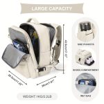 Multi Pocket Carry On Travel Backpack, Flight Approved Gym Bag With Shoe Compartment, Waterproof Laptop School Bag - Image 17