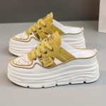 Women's Breathable Platform Mule Sneakers, Casual Cutout Design Lace Up Shoes, Comfortable Summer Shoes - Image 18
