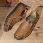Men's Stitching Casual Loafers, Breathable Wear-resistant Anti-skid Slip On Shoes For Outdoor Walking Driving, Spring Summer And Autumn - Image 11