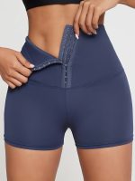 High Waist Versatile Sports Shorts, Slim Fit Adjustable Buckle Fitness Shorts, Women's Activewear