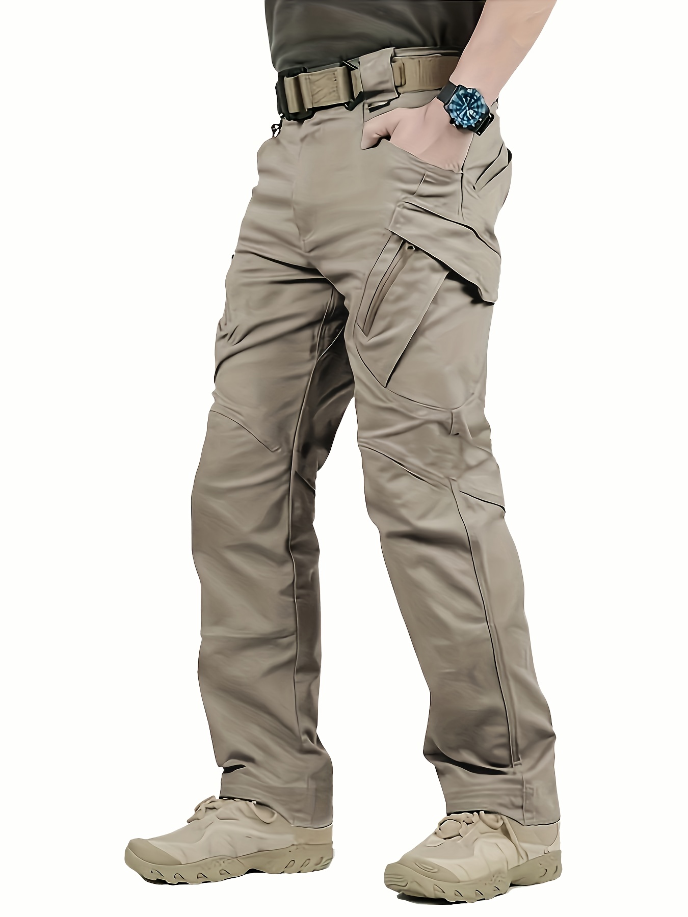 4807742b800bbe2112f19f40127d6fe9.jpg Men's Outdoor Multi Functional Tactical Pants, Multi Pocket Outdoor Hiking Sweatpants, Cargo Pants - Image 1