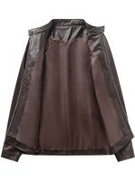 2026 Autumn And Winter New Zipper Cardigan Pocket PU Leather Small Stand Collar MotorcycleJacket Coat Men's Coat - Image 7