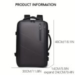 Men's Large Capacity Backpack, 39.62cm Laptop Backpack, Extendable Backpack For Travel, Business, School - Image 13