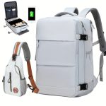 Multifunctional Travel Backpack, Airline Approved Waterproof Casual Daypack, Carry On 39.62cm Laptop Schoolbag, Backpack With Chest Bag Or Small Bag - Image 17
