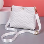 Wave Quilted Bucket Bag, Trendy Mini Crossbody Bag, Women's Shoulder Handbag & Purse - Image 8