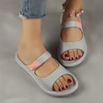 Women's Trendy Slides, Casual Open Toe Soft Sole Shoes, Lightweight Slip On Beach Slides - Image 3