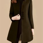 Single Breasted Solid Coat, Elegant Long Sleeve Versatile Outerwear, Women's Clothing - Image 9