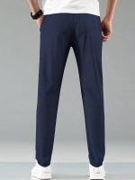 Men's Stylish Solid Pants With Pockets, Casual Breathable Drawstring Men's Trousers For Outdoor Activities - Image 7