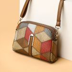 Mini Colorblock Crossbody Bag, Retro Rhombus Pattern Purse, Fashion Shoulder Bag For Women - Image 9