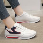 Women's Colorblock Casual Sneakers, Lace Up Platform Soft Sole Jogging Shoes, Low-top Breathable Fitness Shoes - Image 6