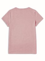 Letter Print T-shirt, Casual Short Sleeve Crew Neck Top For Spring & Summer, Women's Clothing - Image 3