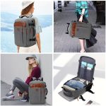 Carry-On Travel Backpack With Shoes Compartment, Expandable Waterproof Luggage Daypack, Portable Laptop Schoolbag - Image 11