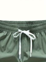 3 Pcs Men's Loose Solid Shorts With Pockets, Casual Elastic Waist High Stretch Drawstring Shorts For Summer - Image 11