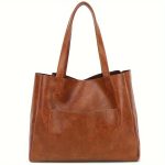 Vintage Large Capacity Tote Bag, Retro Shoulder Bag, Women's Casual Handbag For Commute Work - Image 5