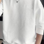 Men's Crew Neck Long Sleeve Sweatshirt, Casual Wear, Solid Pullover, Men's Clothing For Spring Fall Winter - Image 2