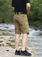 Men's Urban Shorts Outdoor Waterproof Wear Resistant Cargo Shorts Quick Dry Multi Pocket Hiking Pants Without Belt - Image 8