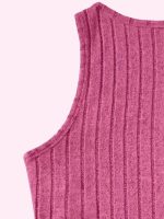 Ribbed Casual Two-piece Set, Crew Neck Sleeveless Tank Top & Drawstring Shorts Outfits, Women's Clothing - Image 6