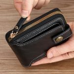 1pc Men's Fashionable Tree Pattern Zipper Buckle, PU Credit Card Card Holder, Small Zipper Coin Storage Zipper Button Closure Business Wallet, Ideal Gift For Men - Image 2
