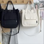 Mini Canvas Tote Bag With Top Handle, Multi Pockets Crossbody Bag, Portable Lunch Box Storage Bag - Image 12