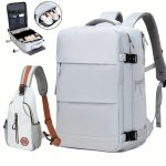 Multifunctional Travel Backpack, Airline Approved Waterproof Casual Daypack, Carry On 39.62cm Laptop Schoolbag, Backpack With Chest Bag Or Small Bag - Image 16