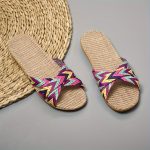 Summer Linen Sole Slides, Casual Open Toe Slip On Shoes, Comfortable Indoor Home Slides - Image 11