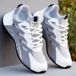Men's Knit Breathable Running Shoes, Comfy Non Slip Lace Up Shock Absorption Sneakers For Men's Outdoor Activities - Image 5